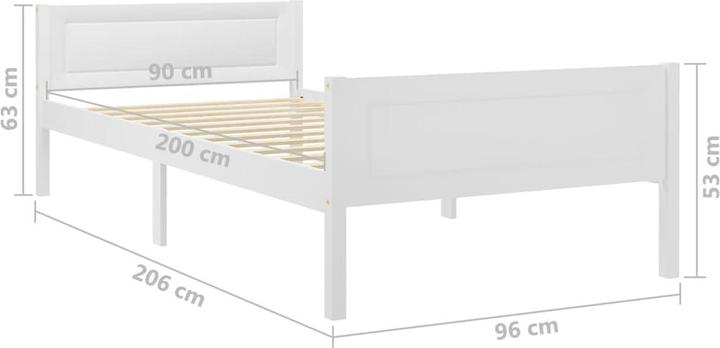 Actual product image vidaXL Bettrahmen (90 x 200 cm)