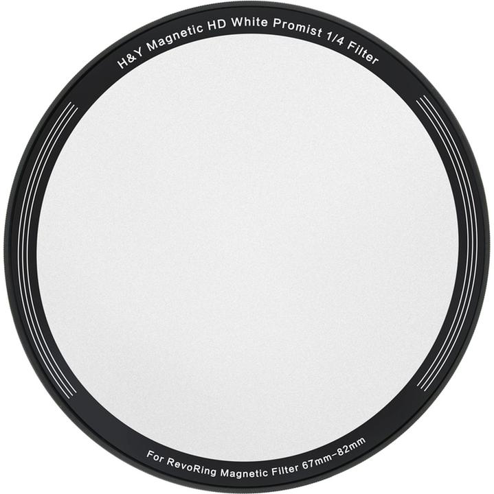 H&Y White Mist Magnetic 1/4 Clip-on Filter for REVORING 67-82mm (82 mm, Zwarte nevelfilter)