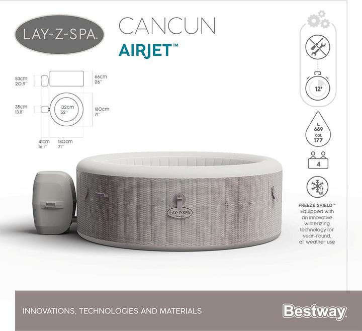 Image du produit Bestway Lay-Z-Spa Cancun AirJet (4 pers.)