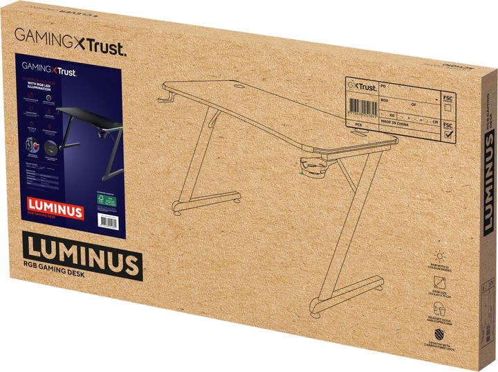 Produktbild Trust GXT 709 Luminus Gaming LED-Schreibtisch