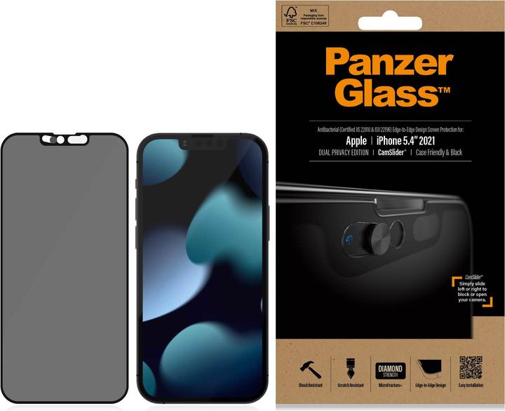 Actual product image PanzerGlass CamSlider Privacy (1 pcs., Apple iPhone 13 mini)