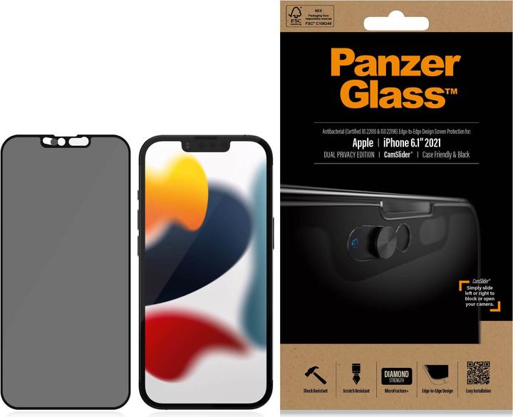 Actual product image PanzerGlass CamSlider Privacy (1 Piece, Apple iPhone 13, Apple iPhone 13 Pro)