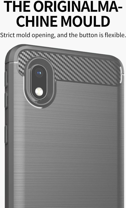 Immagine prodotto Cadorabo TPU Ultra sottile in acciaio inossidabile al carbonio Combi Cover (Samsung Galaxy A10e, Samsung Galaxy A20e)