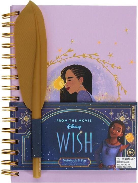 Produktbild Paladone Products Disney - Wish : Asha et la Bonne Étoile - Carnet à spirales et stylo plume d'oie