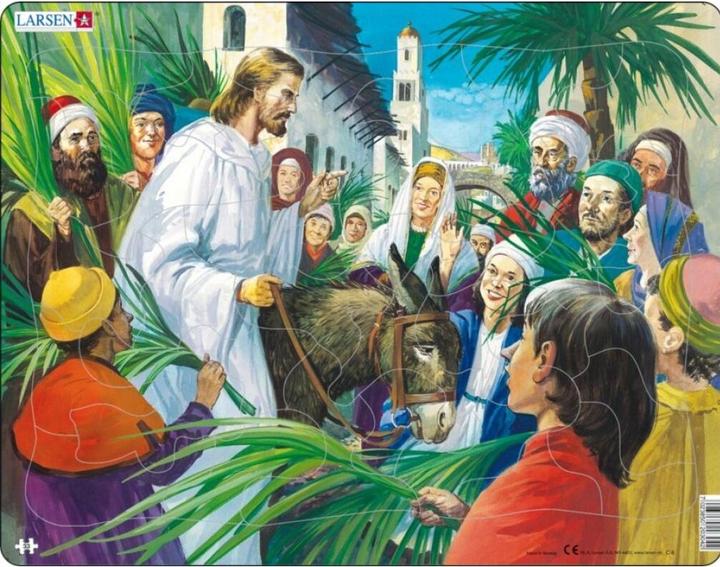 Actual product image Larsen Jigsaw Puzzle - Entry into Jerusalem (32 pieces)