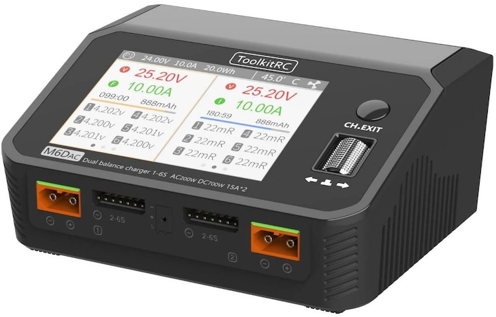 Immagine prodotto Toolkitrc Caricatore doppio M6DAC AC/DC 500 W 2-6S