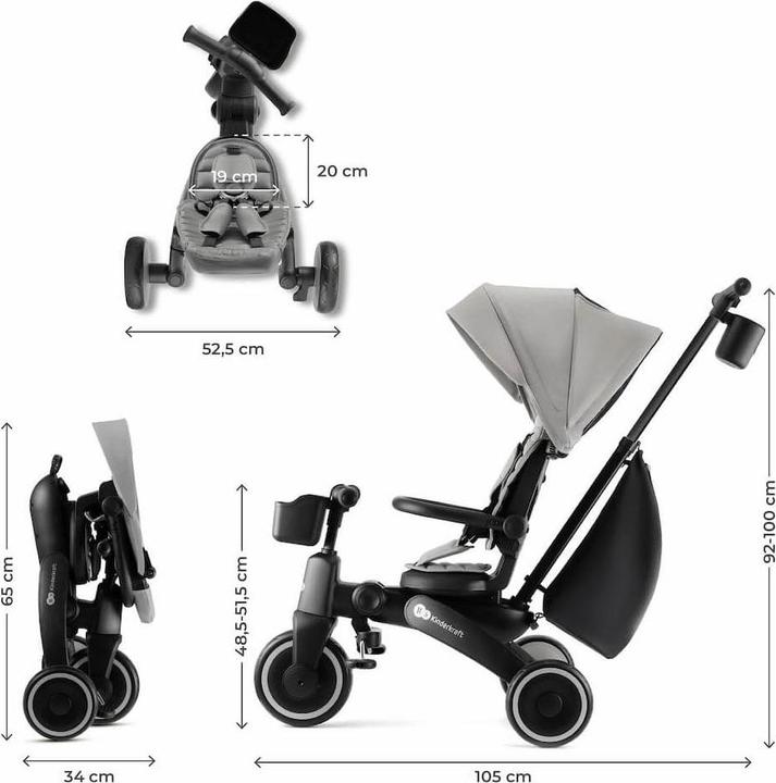 Produktbild KinderKraft Tricycle JAZZ 2 GREY