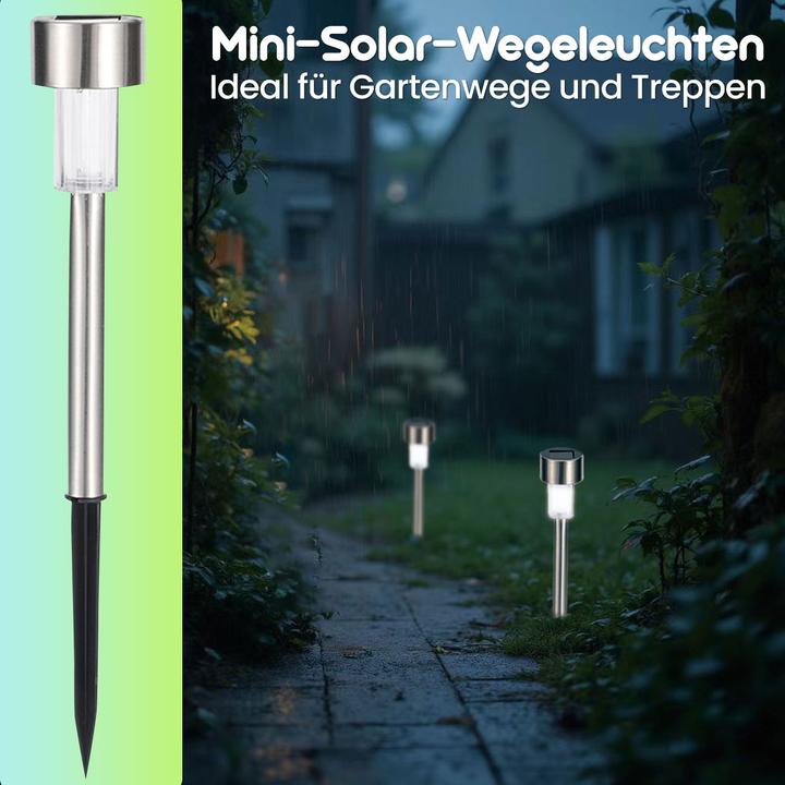 Produktbild Casativo 6er-Set Mini-Solar-Wegeleuchten mit Dämmerungssensor und Erdspiess