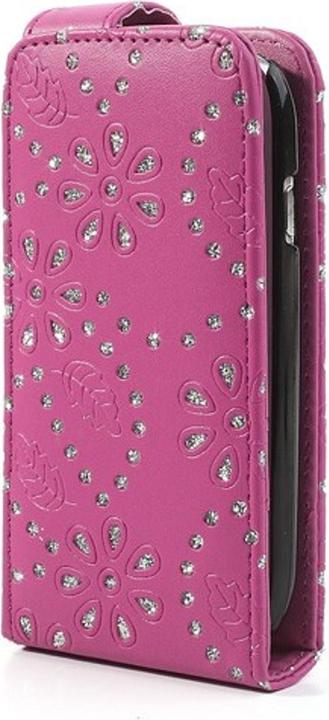 Produktbild König Design Handyhülle Strass für Handy Samsung Galaxy S3 mini i8190 / i8195 / i8200 Pink (Samsung Galaxy S3 Mini)
