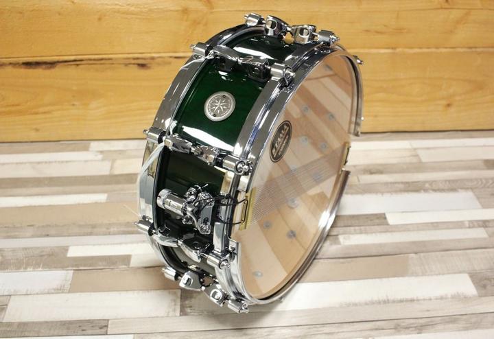 Tama PFM145-EFM Limited Edition Starphonic 14x5 snaredrum, Emerald Figured Maple (Acoustic drum)