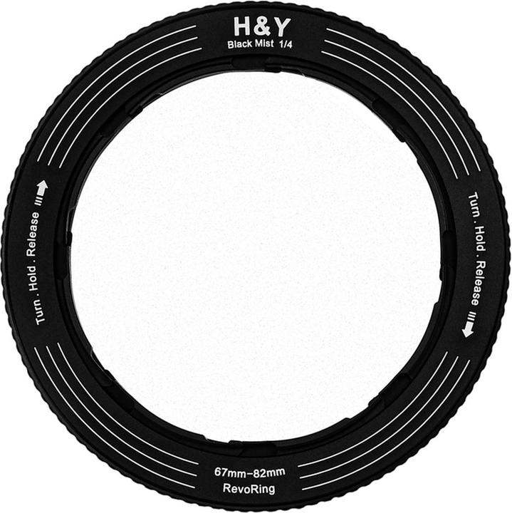 Productafbeelding H&Y REVORING Black Promist 1/4 Filter (67-82mm) (82 mm, Zwarte nevelfilter)