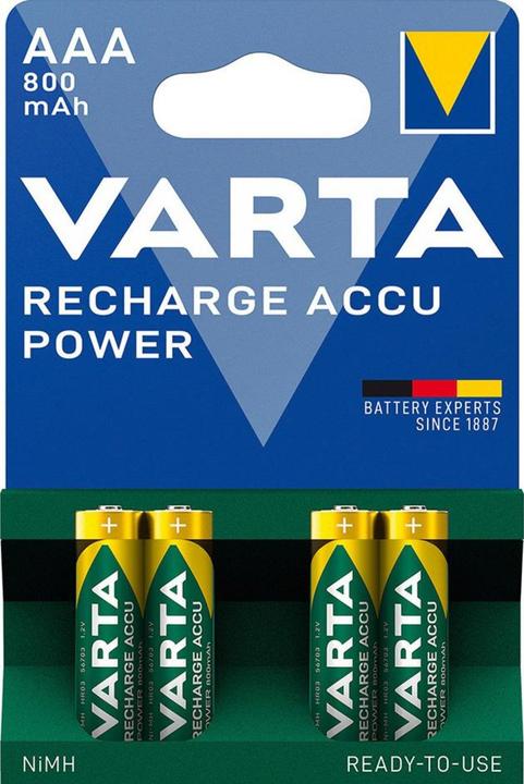 Varta Recharge Accu Power (4 Stk., AAA, 800 mAh)