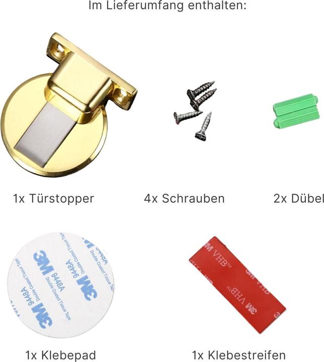 Image du produit Hermex Magnetischer Türstopper Türdämpfer Türschnäpper Türpuffer Türkeil (1 pièce(s))