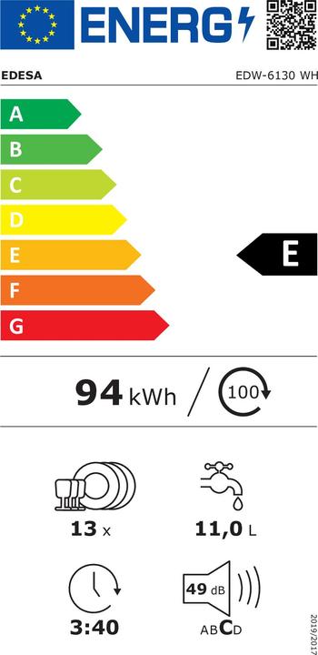 Energie-Label EDW-6130 WH