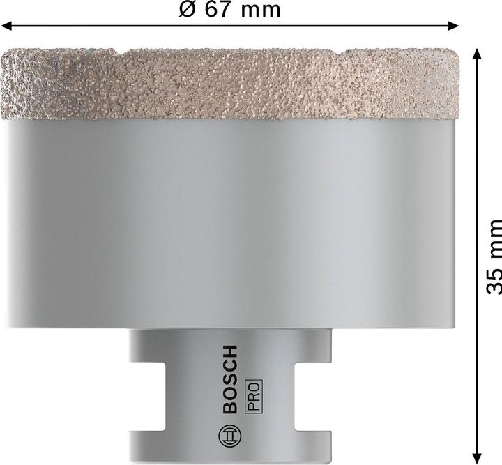 Produktbild Bosch Professional Zubehör PRO Core Cutter dry, 67 x 35 x 22,23 mm (67 mm)