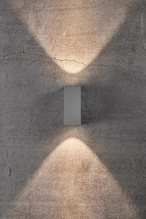 Actual product image Nordlux Asbol Kubi, wall lamp, grey (150 lm, IP44)