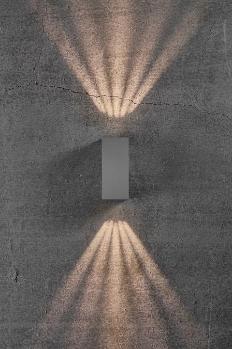 Actual product image Nordlux Asbol Kubi, wall lamp, grey (150 lm, IP44)