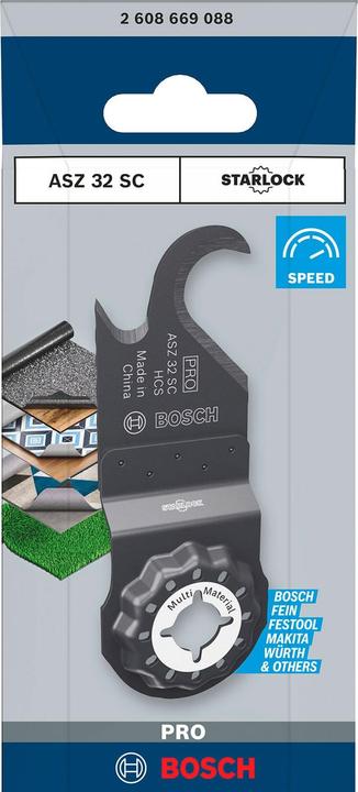 Produktbild Bosch Professional Zubehör PRO ASZ 32 SC Blatt für Multifunktionswerkzeuge, 24 x 11 mm