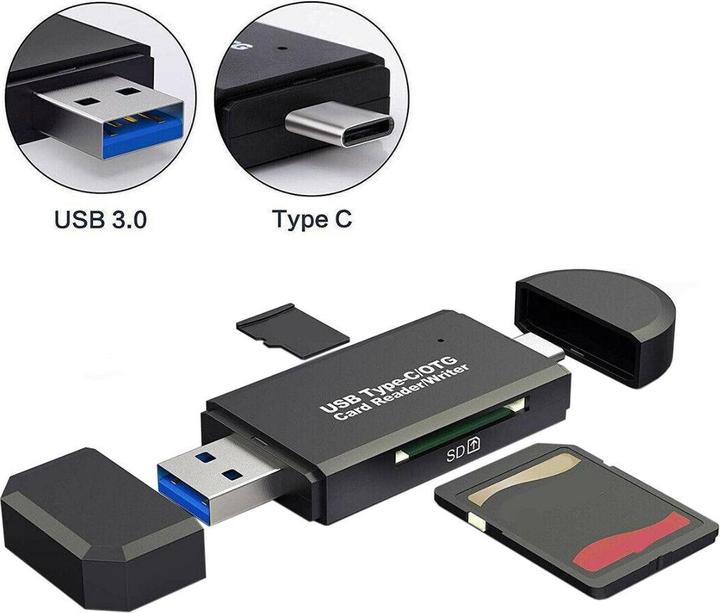 Immagine prodotto JTI Lettore di schede - USB Tipo-C/USB 3.0 (USB 3.0, USB-C)