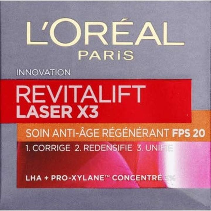 L'Oréal Paris Revitalift Laser X3 Anti-Aging Regenerating Care with SPF 20 50ml (Augenpflege Crème, 50 ml, Tag + Nacht)
