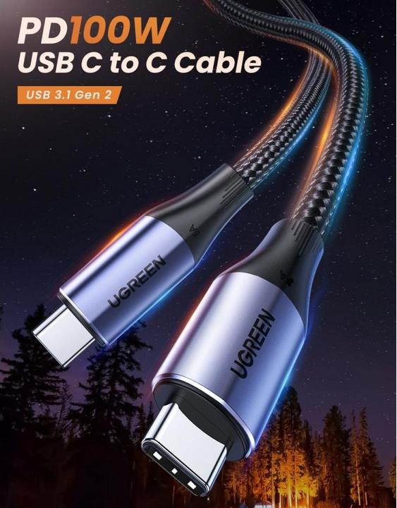 Produktbild Ugreen USB C – USB C (1 m, USB 3.2 Gen 2, 100 W)