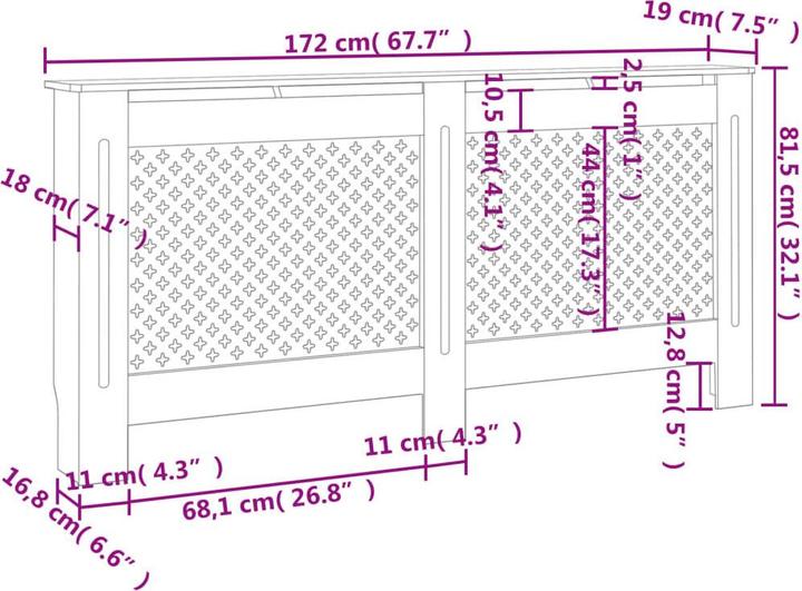 Image du produit vidaXL Heizkörperverkleidung