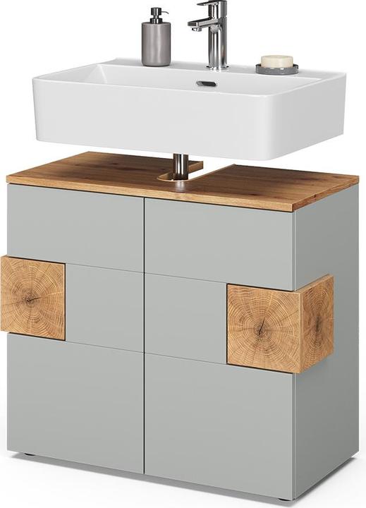 Produktbild Vicco Waschbeckenunterschrank Eden, Grau/Artisan, 73.1 x 64 cm (73.10 x 37 x 64 cm)