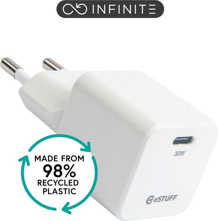 Produktbild eSTUFF INFINITE USB-C Charger EU PD (30 W, 1 Port)