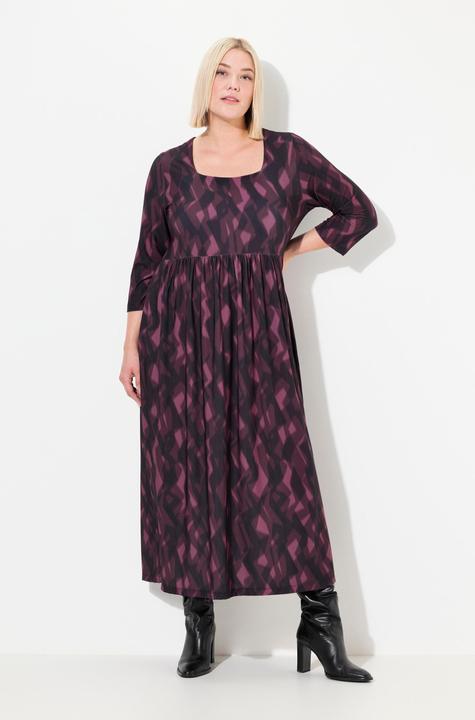 Produktbild Ulla Popken Jerseykleid, A-Linie, Alloverprint (46, 48)