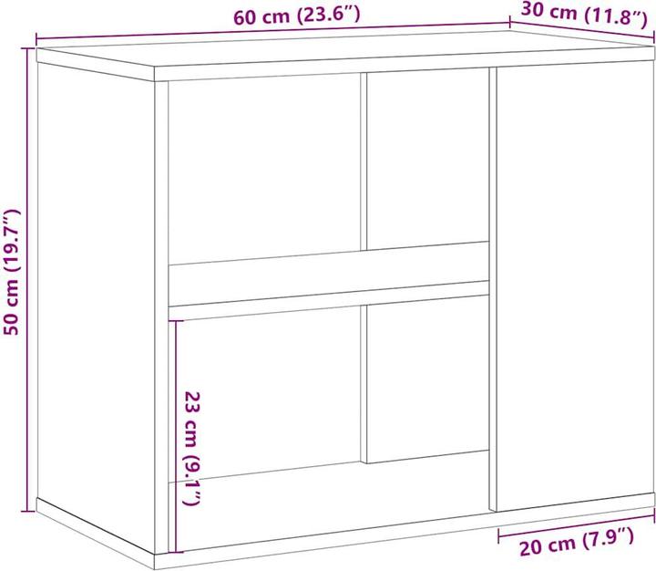 Produktbild vidaXL Beistellschrank (60 x 30 x 50 cm)