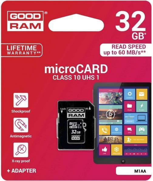 Produktbild Goodram Microcard M1AA (32 GB, microSDHC, U1, UHS-I)