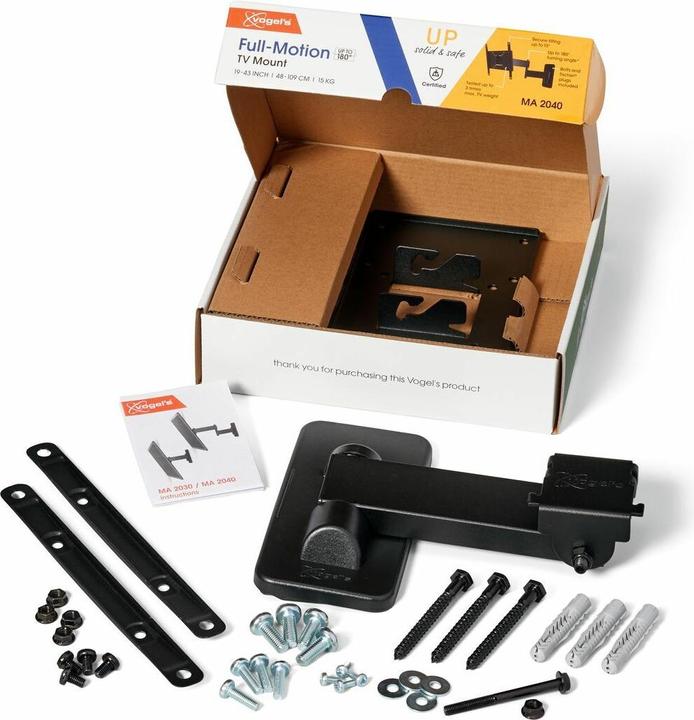 Produktbild Vogels MA2040-B1 - Black (Wand, 43", 15 kg)