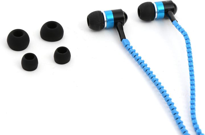 Actual product image Omega Platinet FH2111 Headphones In-ear connector Blue (Cable)