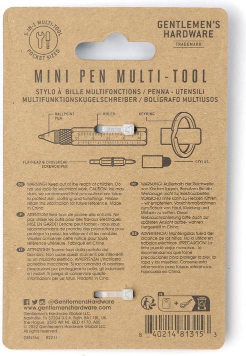 Actual product image Gentlemen's Hardware Mini Pen (5 Functions)