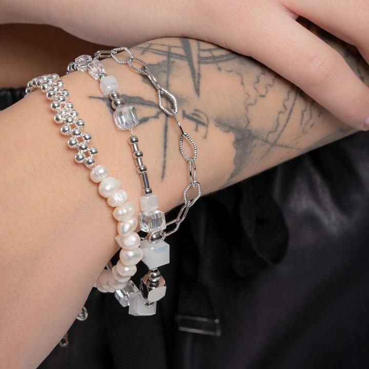 Immagine prodotto Bijouteria Bracciale (Argento 925, Nylon, Perla d'acqua dolce)