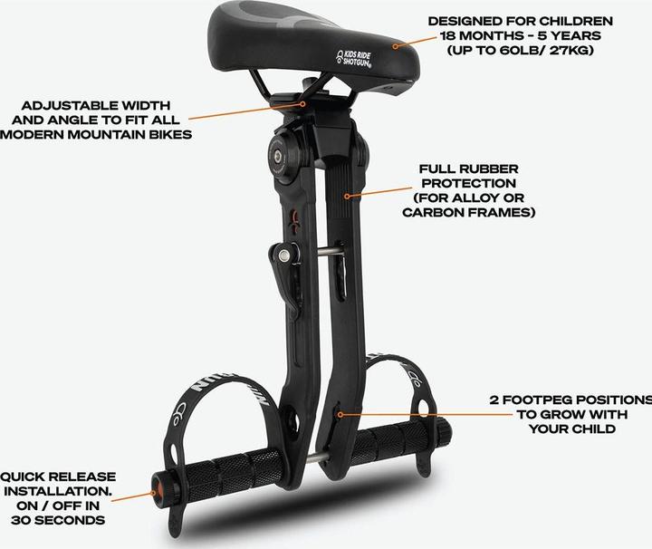 Productafbeelding Kids Ride Shotgun Shotgun Seat Combo 2.0 (Bovenbuis (voor))