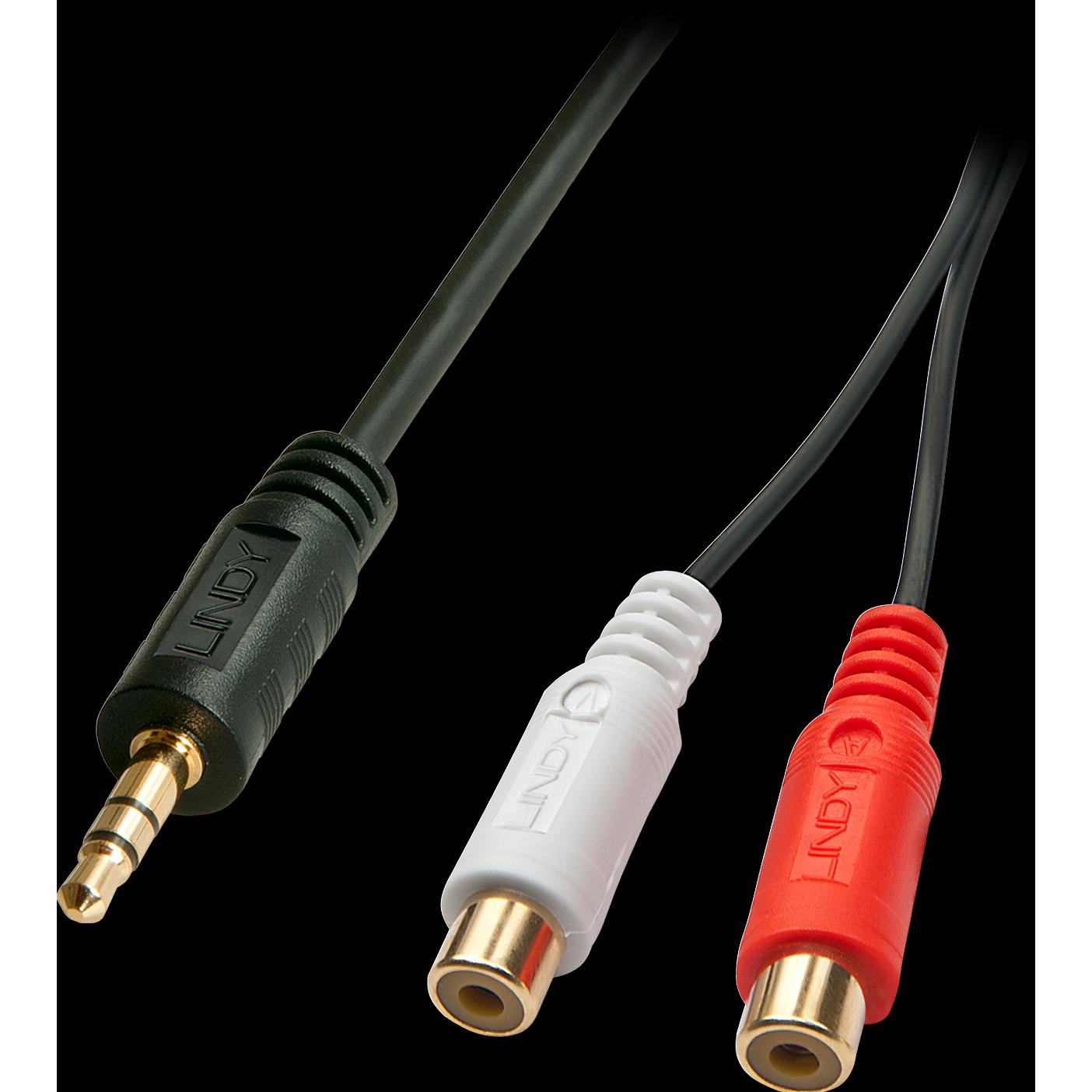Lindy Cinch Buchse - Klinke (0.25 m, 3.5mm Klinke (AUX), Cinch), Audio Kabel