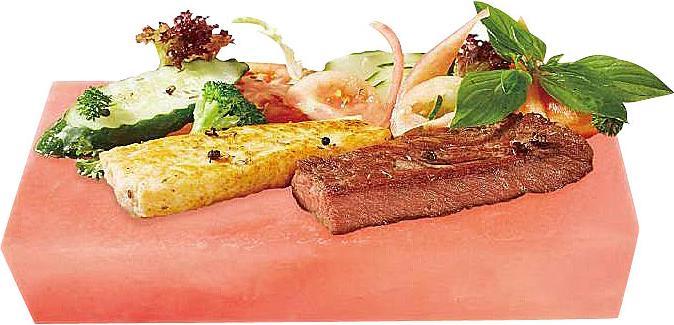 Immagine prodotto Rosenstein & Söhne Set di 4 pietre di sale per grigliare, 10 x 20 x 2,5 cm