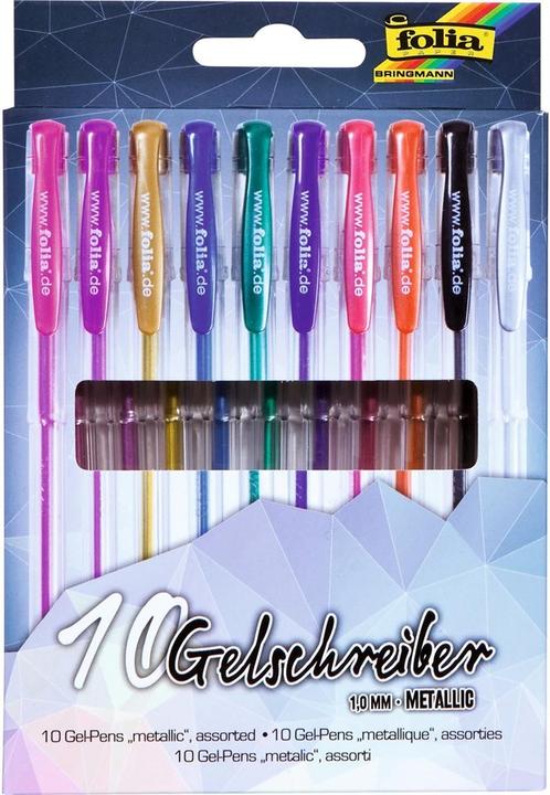 Immagine prodotto Folia Penna in gel metallico (Multicolore, 10 x)