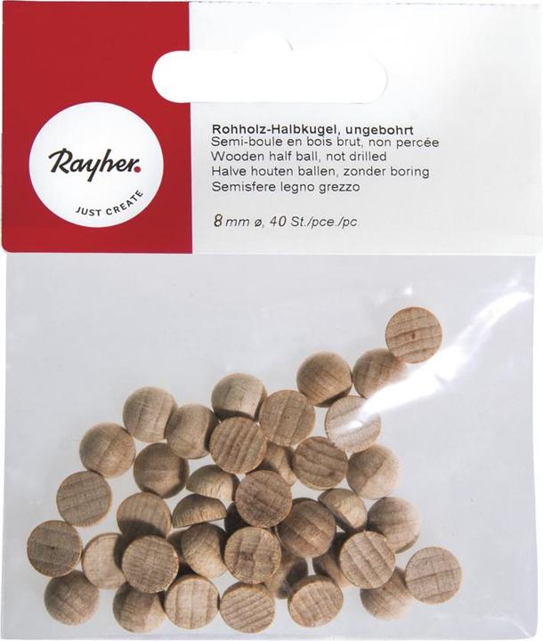 Rayher Sfere In Legno Grezzo Forate (6 Pezzi) - 25 Mm Di Diametro, Foro 6 Mm - 2