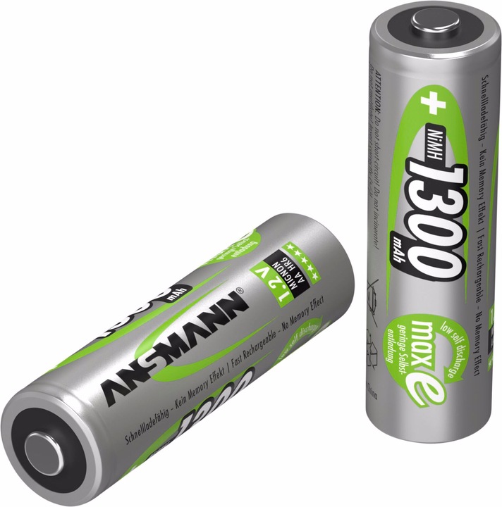 Actual product image Ansmann Charger Basic IV incl. 4 x AA 1300mAh battery (1 pcs., AA, 1300 mAh, Battery + charger)