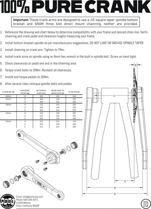 Immagine prodotto Paul Component Engineering Paul Component 100 Percent Pure Paul Kurbel, 165mm, black (165 mm)
