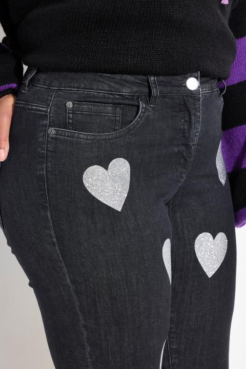 Actual product image Angel of Style Straight cut jeans with glitter hearts and 5 pockets (50)