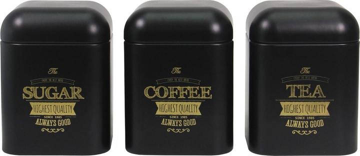 Produktbild neuetischkultur Vorratsdosen 3er-Set eckig schwarz (1.25 l)