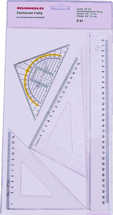 Immagine prodotto Rumold Set da disegno Z 31 PP trasparente 4 pezzi (30 cm, Materiale sintetico)