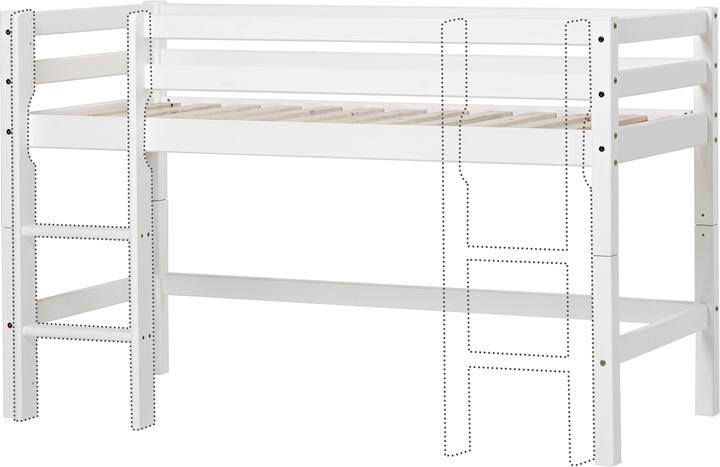 Produktbild Hoppekids BUNDLE BASIC Halbhochbett 70x160 cm mit UNICORN Vorhang und Kaltschaum-Matratze (70 x 160 cm)