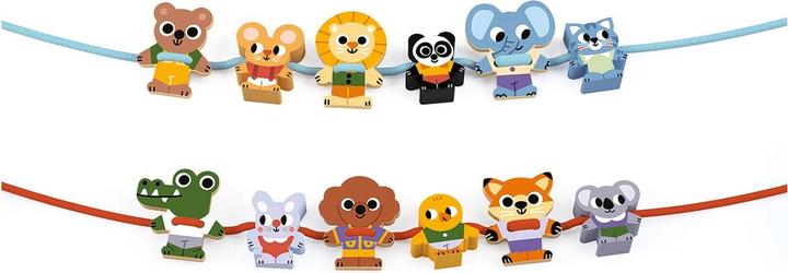 Actual product image Djeco FilaFriends threading game (German)