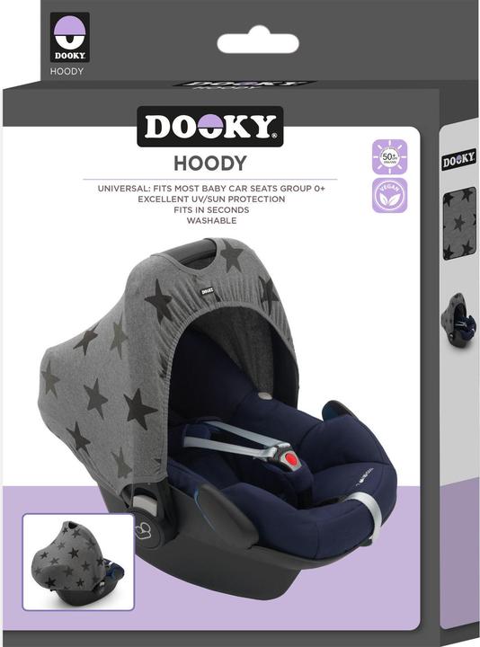 Actual product image Dooky Hoody with UV protection, grey stars