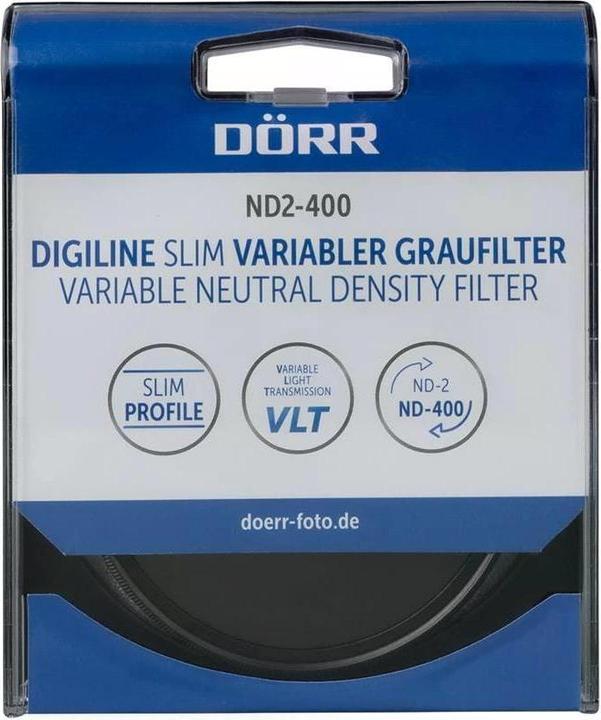 Image du produit Dörr Filtre gris Digiline Slim Variable ND2-400 - 55 mm (55 mm, Filtre gris neutre, 55 mm)
