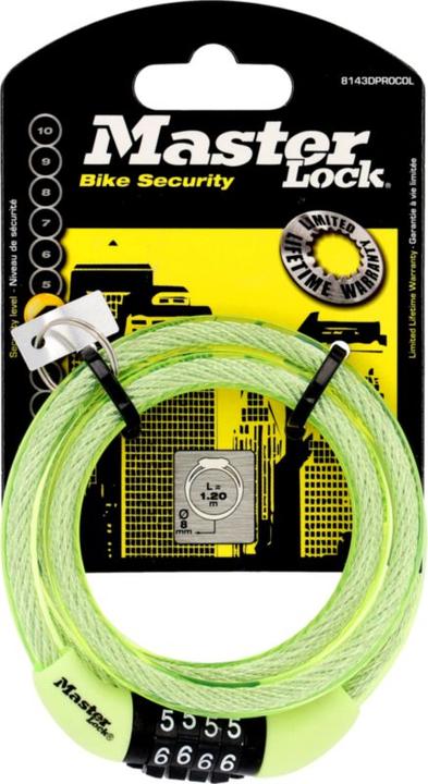 Produktbild Master Lock Spiralkabelschloss (120 cm)